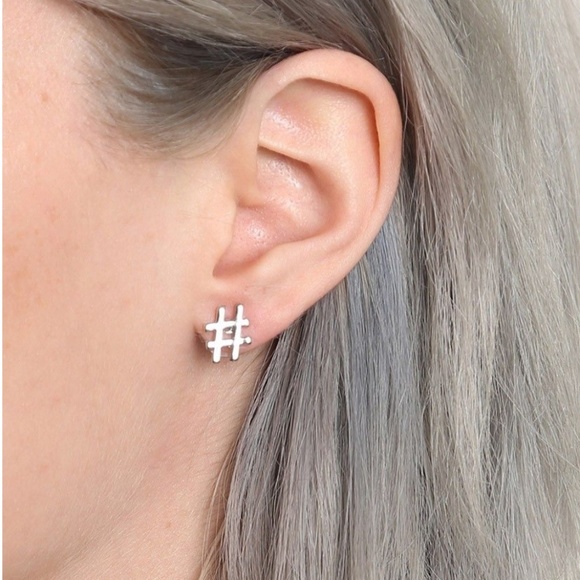 Urban Outfitters Jewelry - Hashtag stud earrings - new without tags